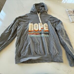 Comfort Colors Gray Hoodie with Retro 'NOPE not today' Graphic
